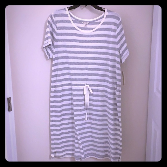 Sonoma Dresses & Skirts - Sonoma Gray Striped Dress XL NWT